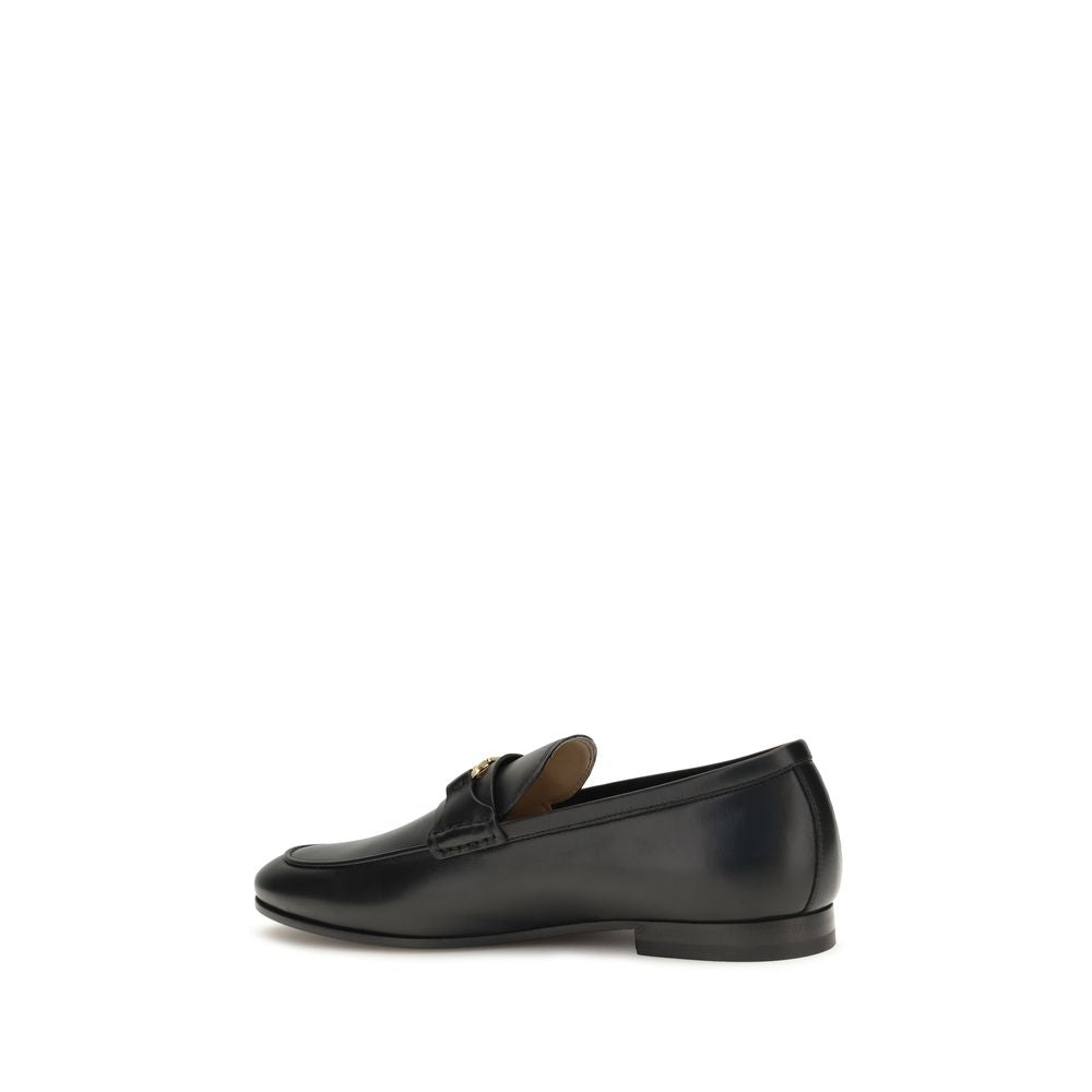 Valentino Garavani Black Napa Leather Slip-On Loafers
