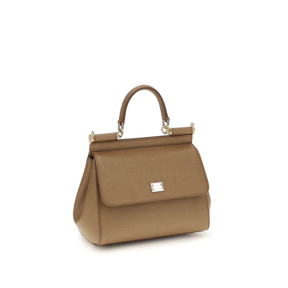 Dolce & Gabbana Beige Calf Leather Shoulder Bag