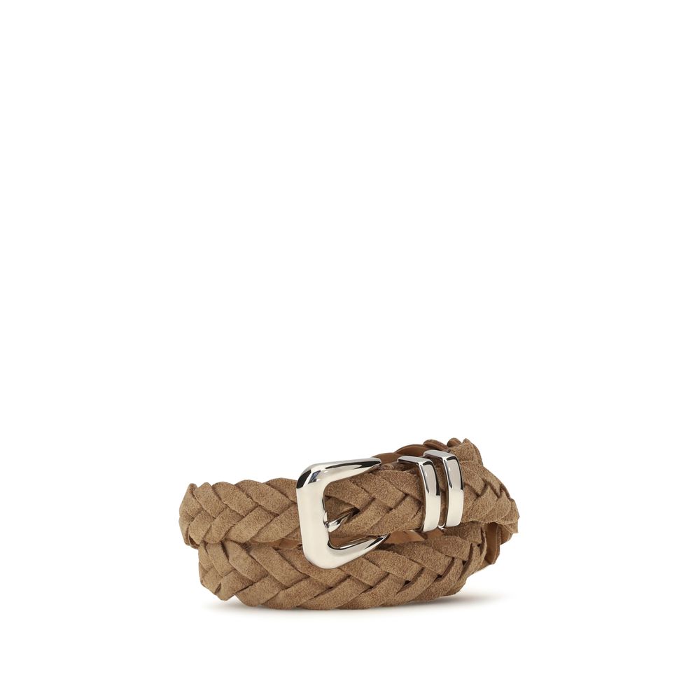Brunello Cucinelli Beige Calf Leather Regular Belt