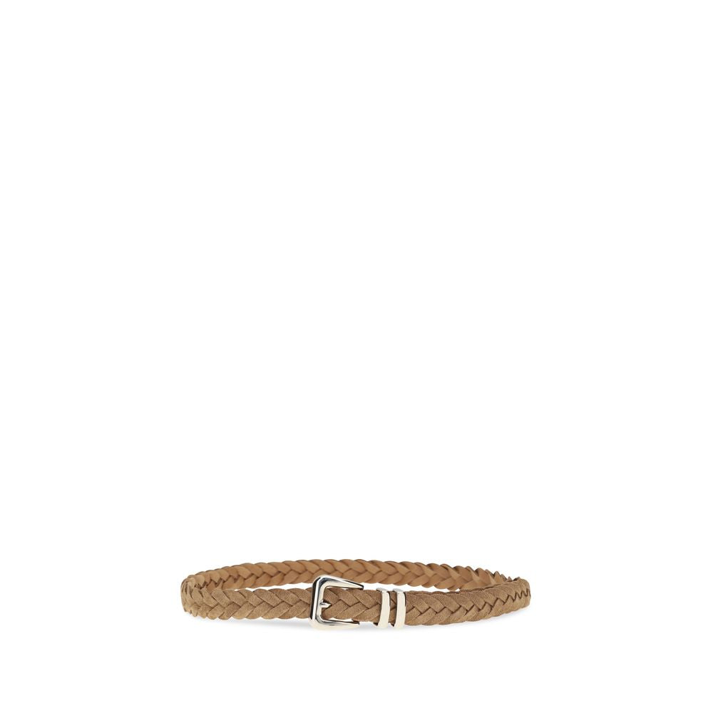 Brunello Cucinelli Beige Calf Leather Regular Belt