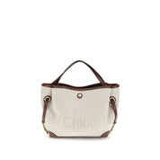 Chloé Beige Cotton Jacquard Canvas Handbag