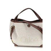 Chloé Beige Cotton Jacquard Canvas Handbag