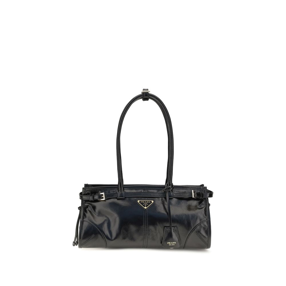 Prada Black Calf Leather Shoulder Bag