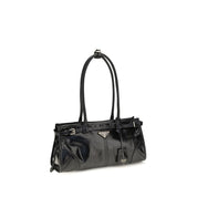Prada Black Calf Leather Shoulder Bag