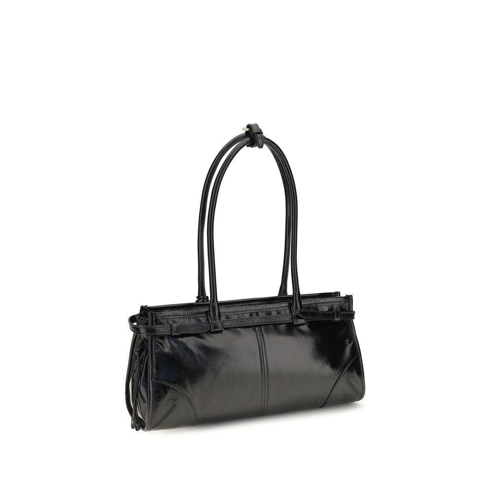 Prada Black Calf Leather Shoulder Bag