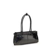 Prada Black Calf Leather Shoulder Bag