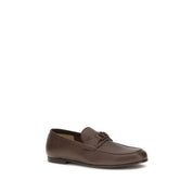 Valentino Garavani Brown Deer Leather Slip-On Loafers