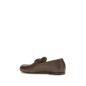 Valentino Garavani Brown Deer Leather Slip-On Loafers