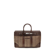 Brunello Cucinelli Brown Calf Leather Travel Bag