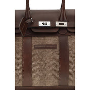 Brunello Cucinelli Brown Calf Leather Travel Bag