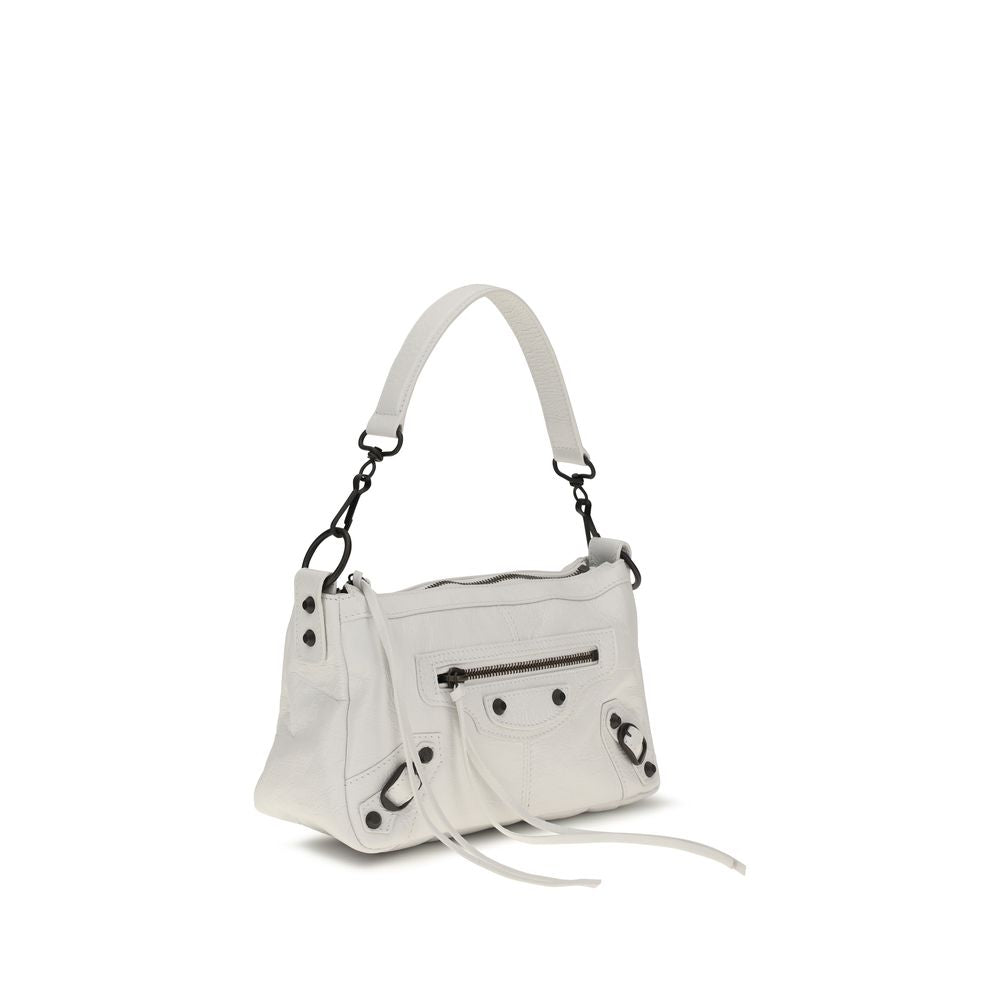 Balenciaga Black Arena Lambskin Le City Moto Mini Handbag
