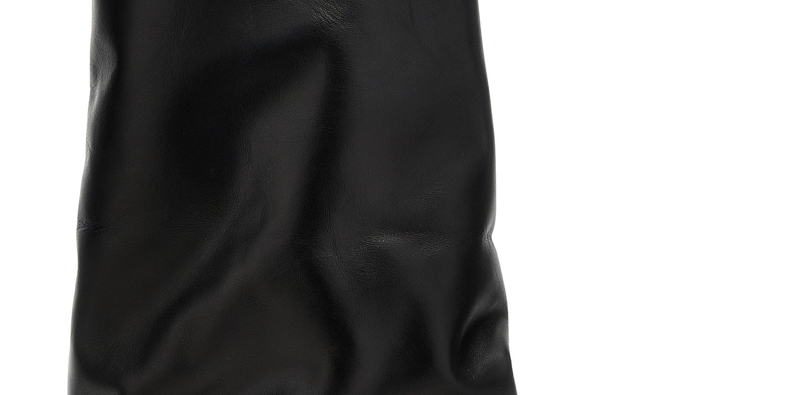 The Attico Black Calfskin Over The Knee Boots