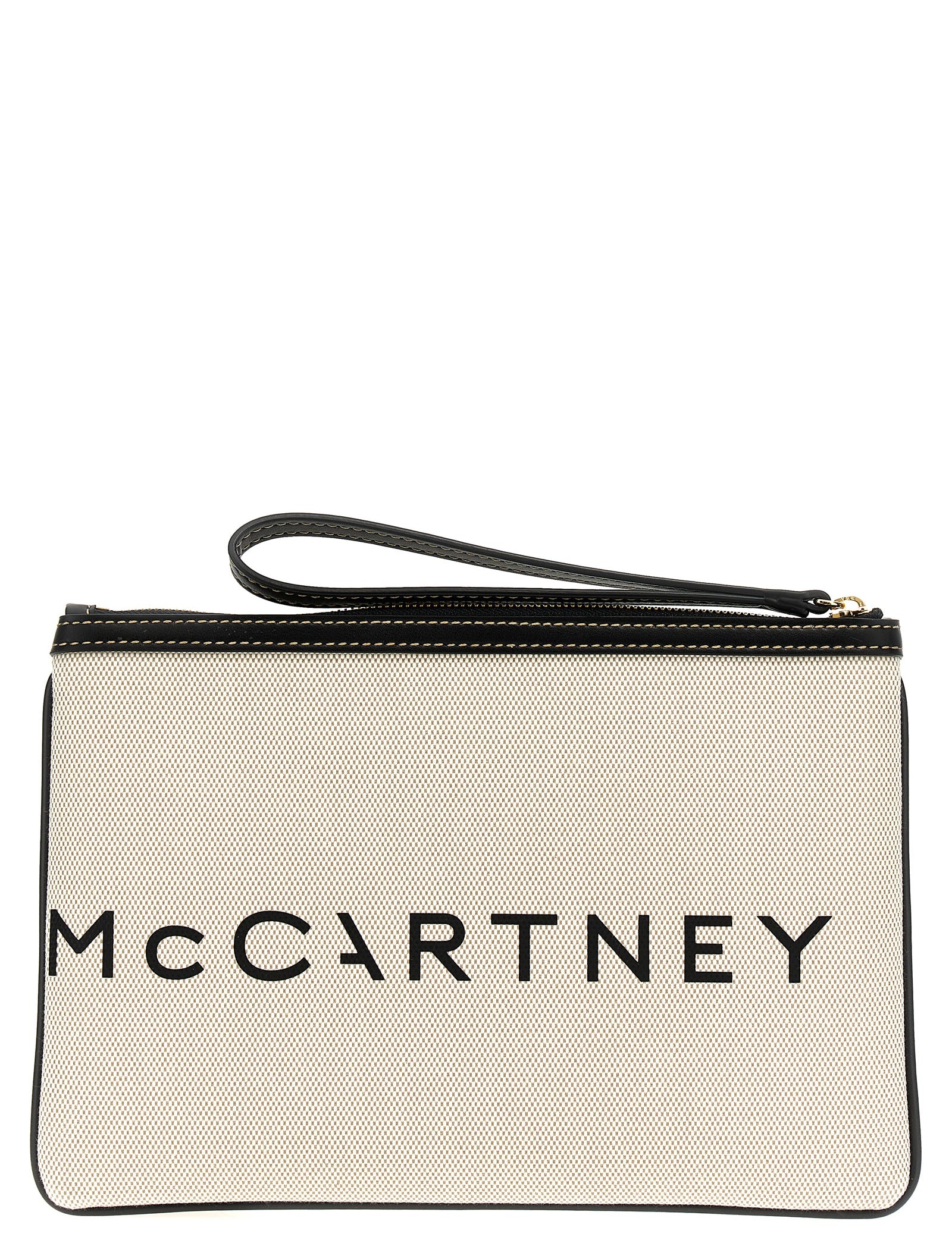 Stella McCartney Beige Cotton Clutch Bag