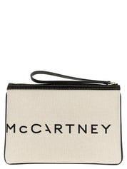 Stella McCartney Beige Cotton Clutch Bag
