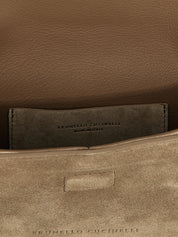 Brunello Cucinelli Gray Calfskin Clutch Bag