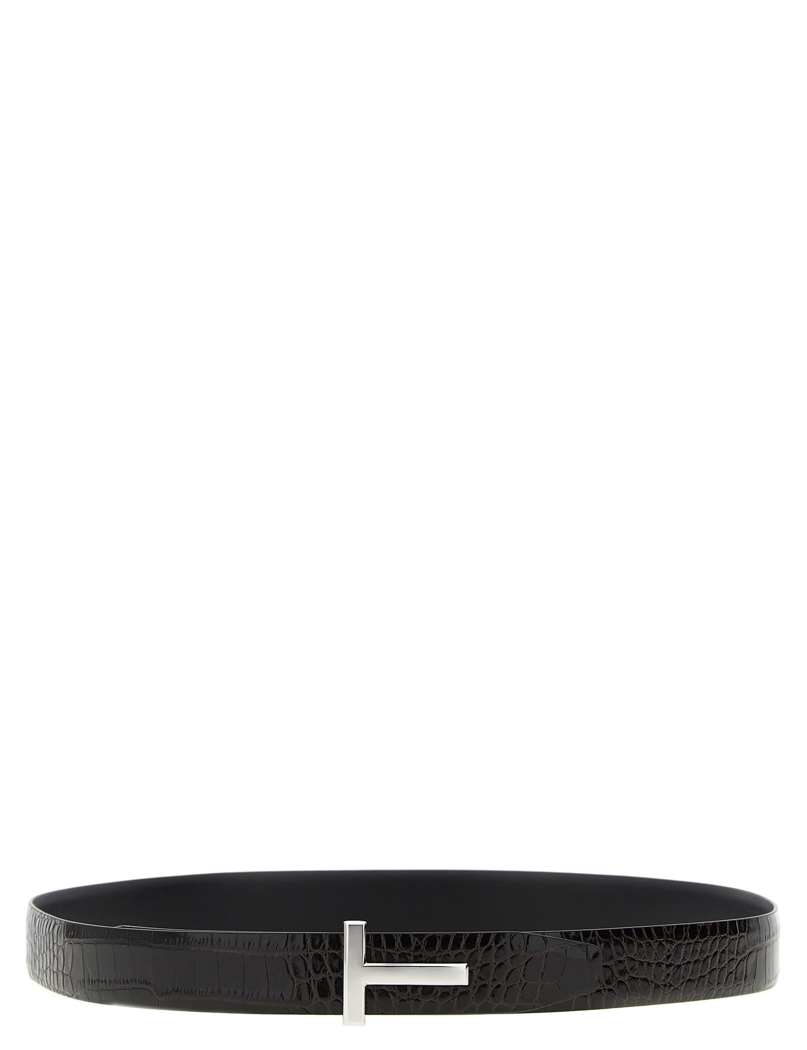 Tom Ford Brown Calfskin Reversible Belt