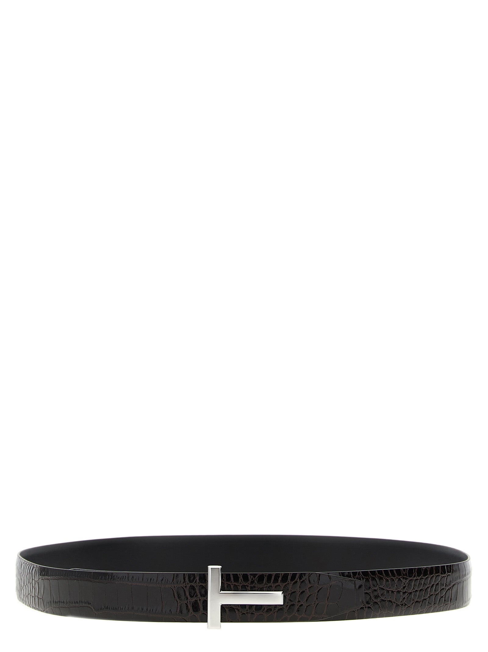 Tom Ford Brown Calfskin Reversible Belt
