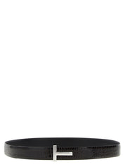 Tom Ford Brown Calfskin Reversible Belt