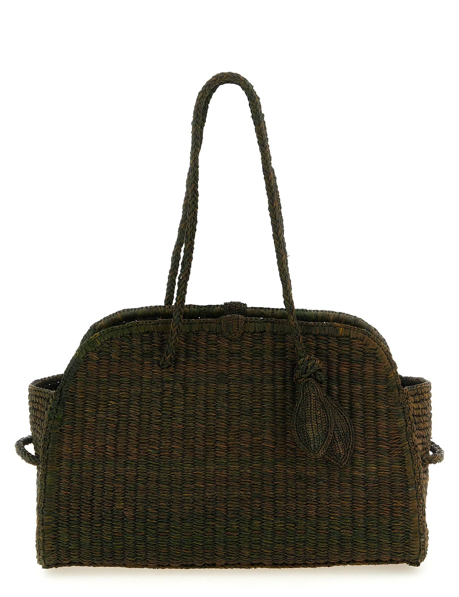 Jacquemus Green Raffia Tote Bag