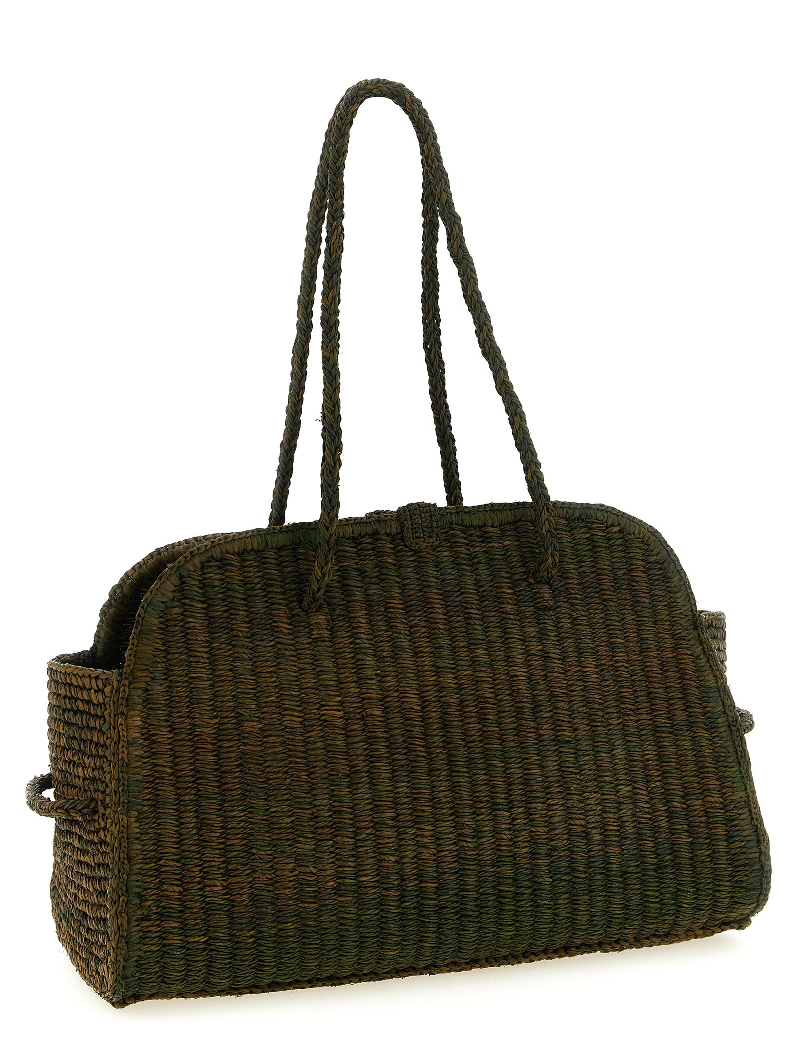 Jacquemus Green Raffia Tote Bag