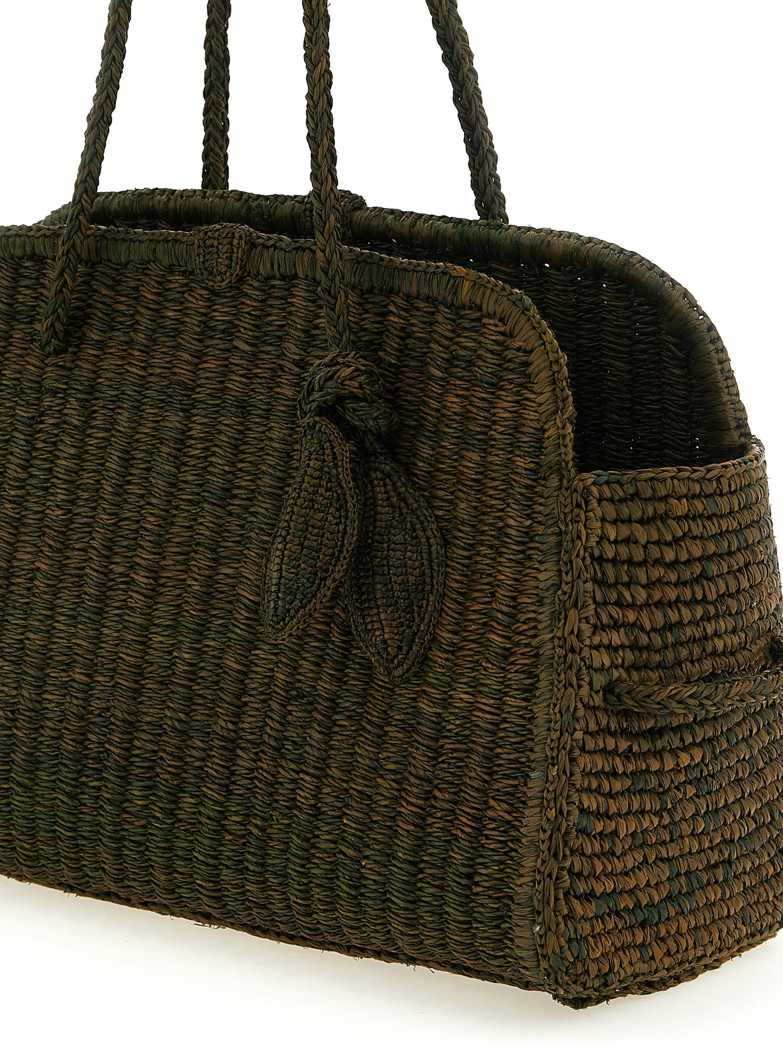Jacquemus Green Raffia Tote Bag
