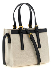 Versace Beige Linen Mini Shopping Bag