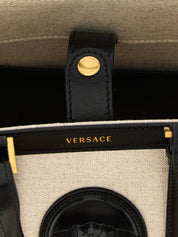 Versace Beige Linen Mini Shopping Bag