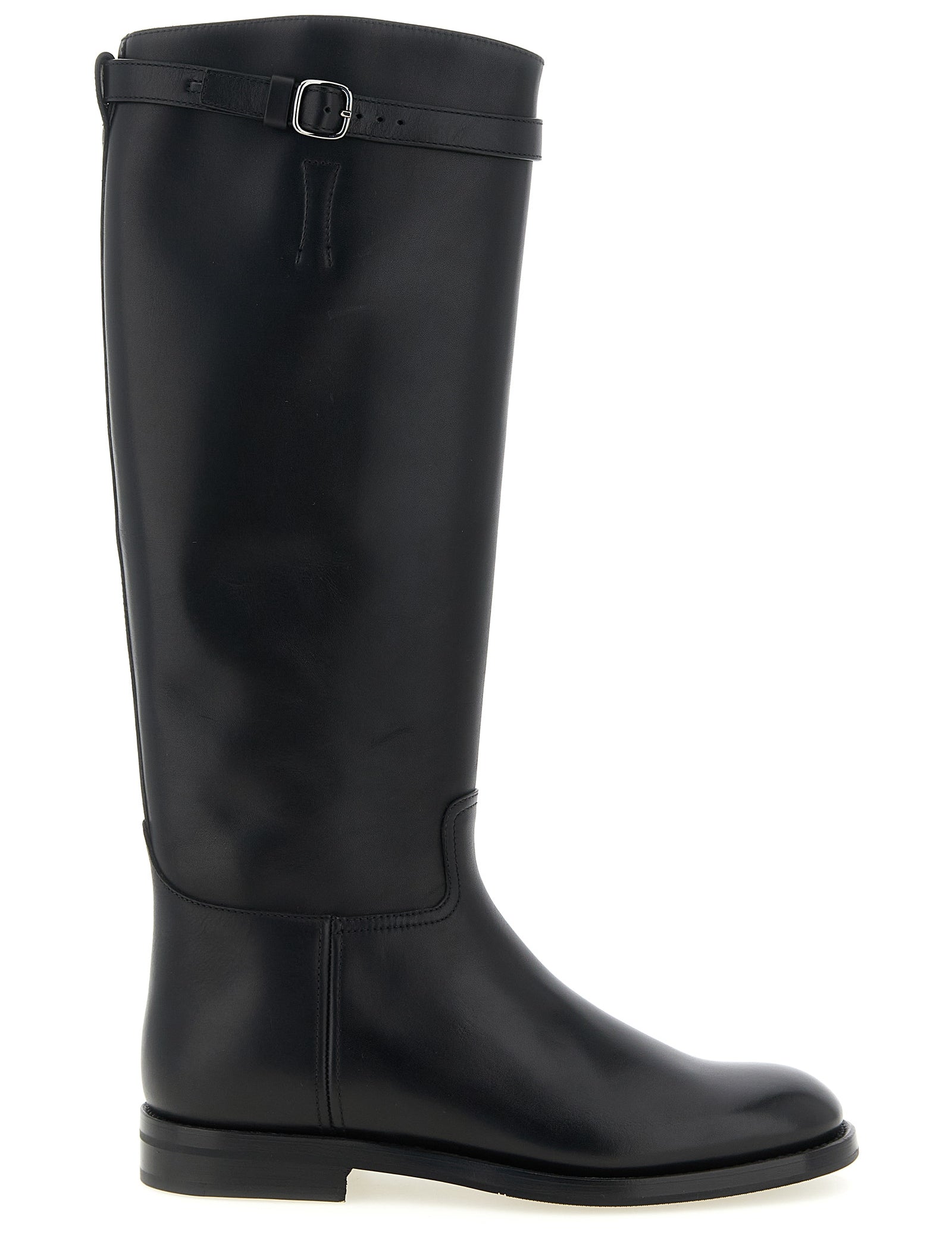 Church's Black Calfskin Over The Knee Boots