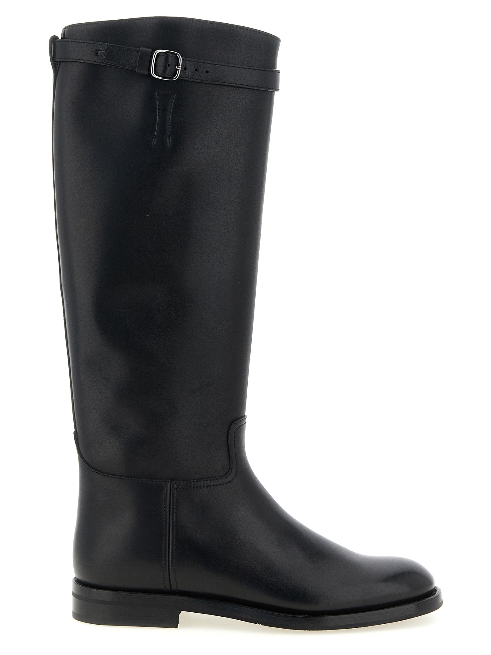Church's Black Calfskin Over The Knee Boots