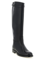 Church's Black Calfskin Over The Knee Boots