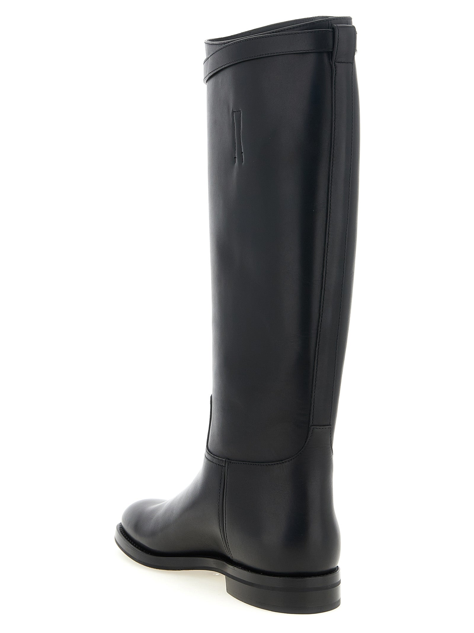 Church's Black Calfskin Over The Knee Boots