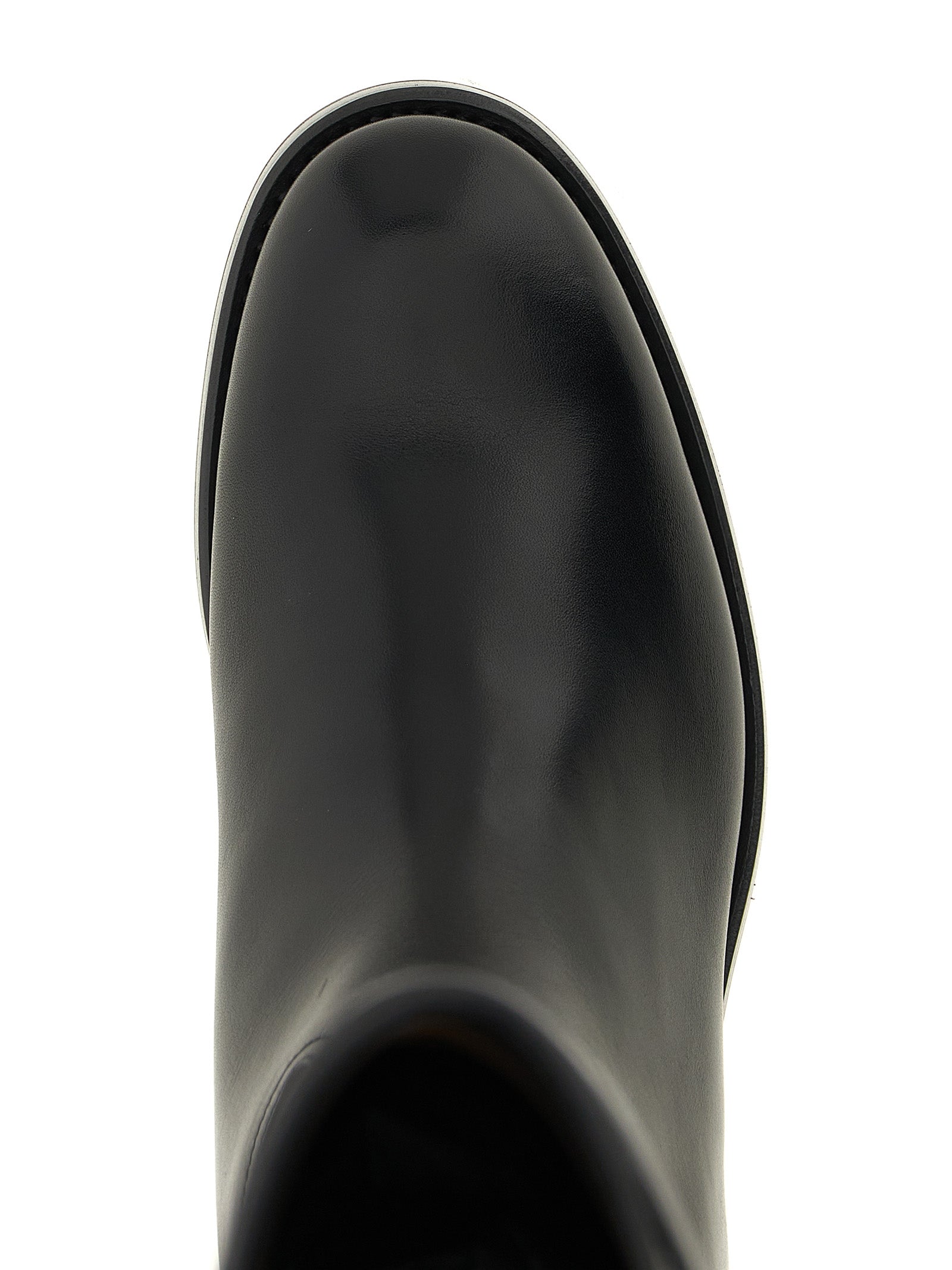 Church's Black Calfskin Over The Knee Boots