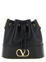 Valentino Garavani Black Lamb Leather Crossbody Bag