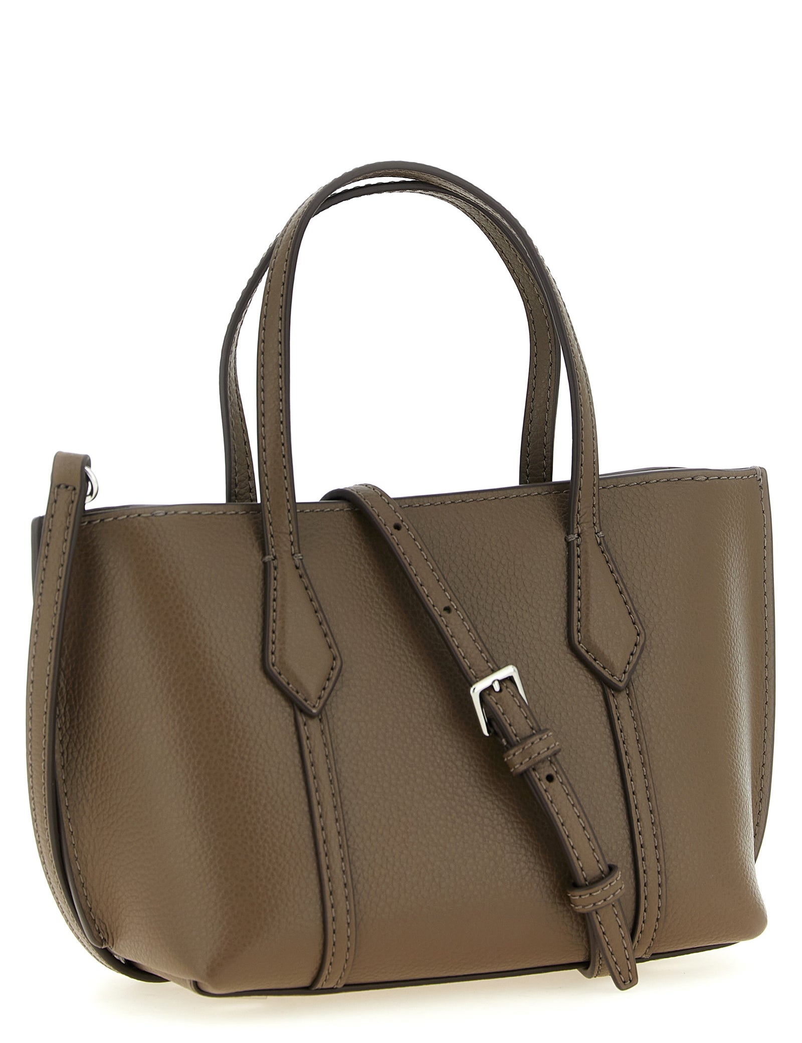 Tory Burch Brown Cowhide Leather Shopping Bag