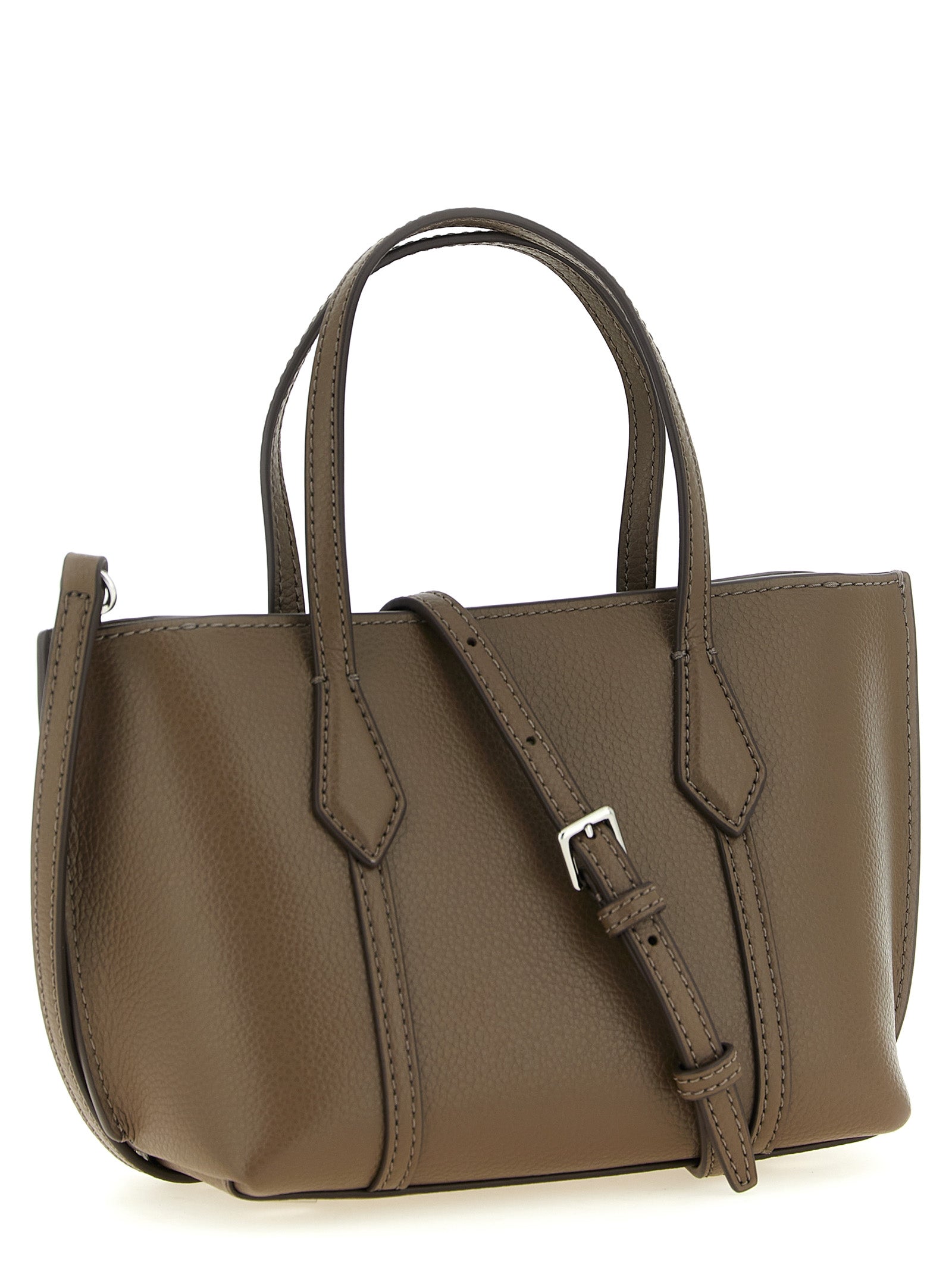 Tory Burch Brown Cowhide Leather Shopping Bag