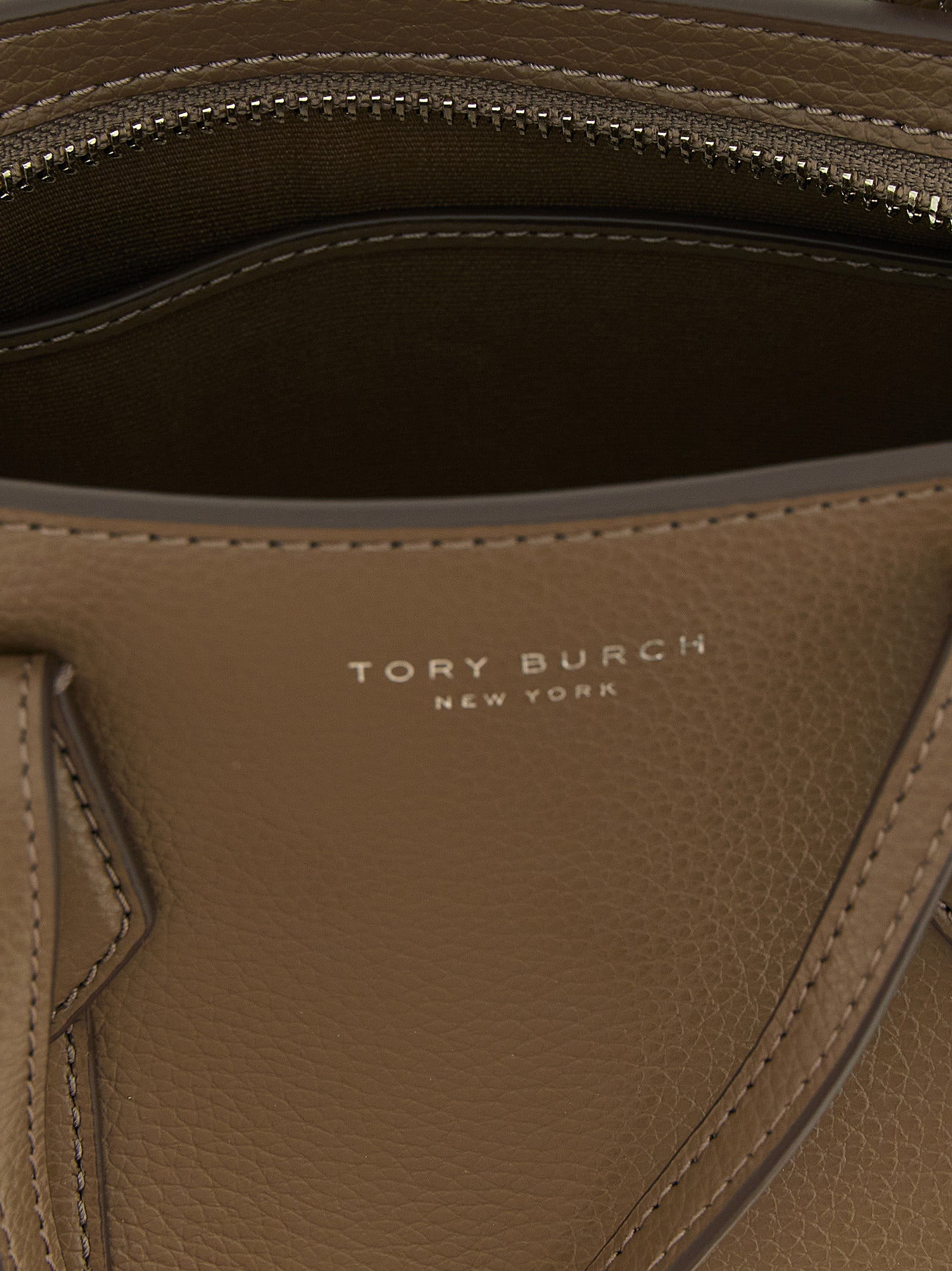 Tory Burch Brown Cowhide Leather Shopping Bag