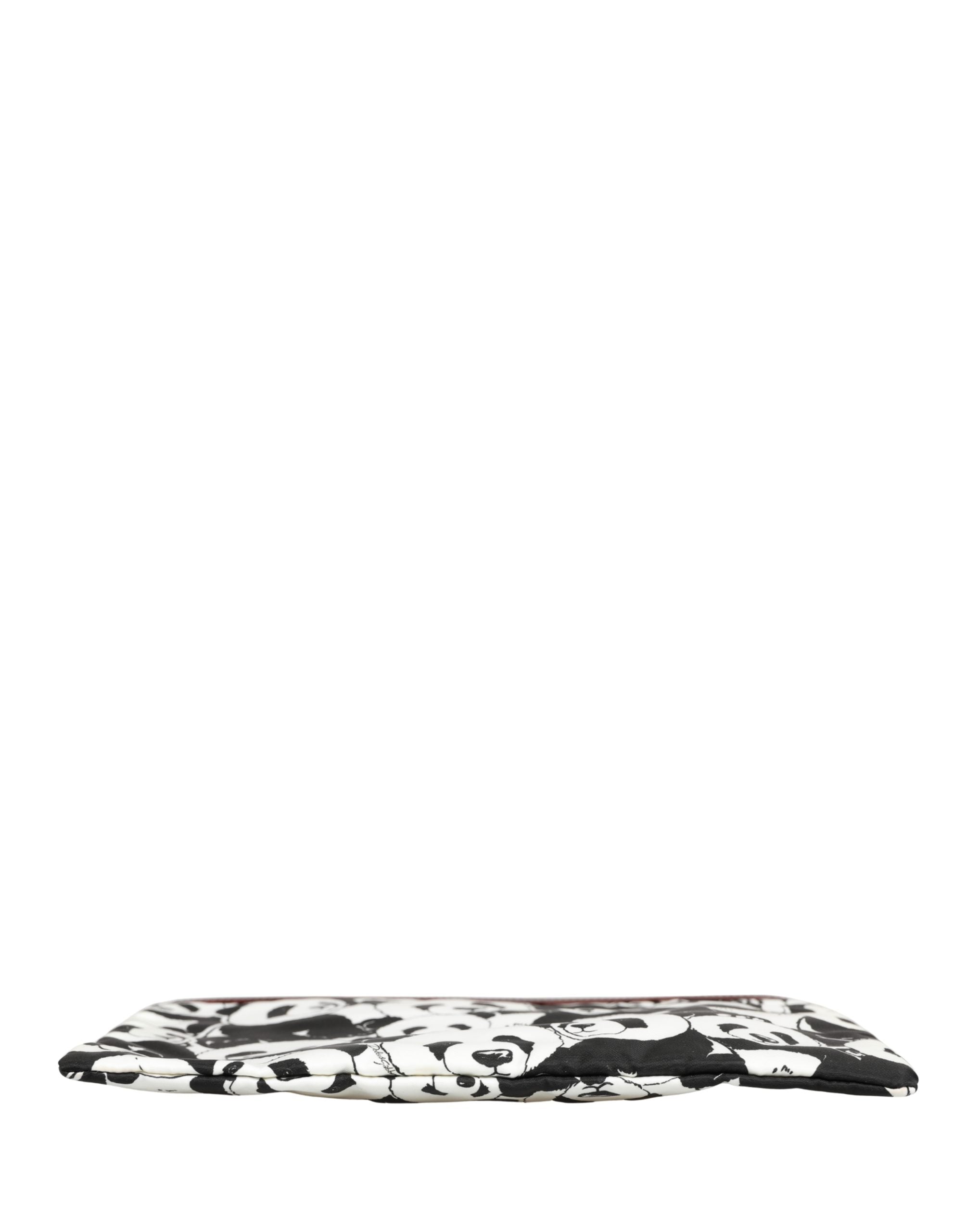 Dolce & Gabbana Black White Nylon Clutch