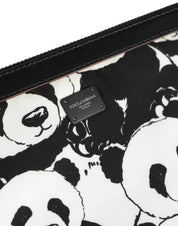 Dolce & Gabbana Black White Nylon Clutch