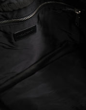 Dolce & Gabbana Black White Polyester Drawstring Backpack