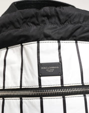 Dolce & Gabbana Black White Polyester Drawstring Backpack