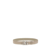 Dolce & Gabbana Gray Calf Leather Regular Belt