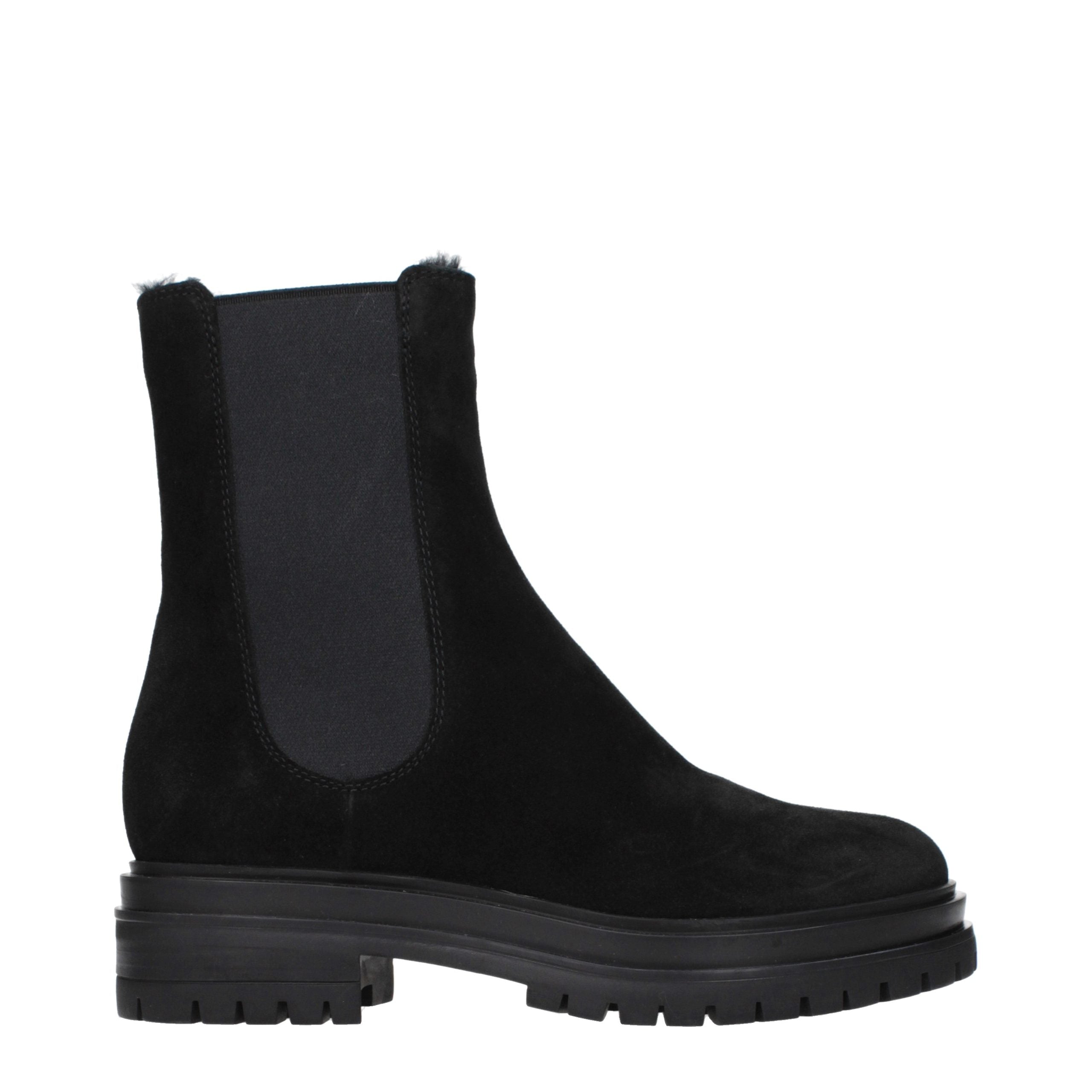 Gianvito Rossi Black Suede Ankle Boots
