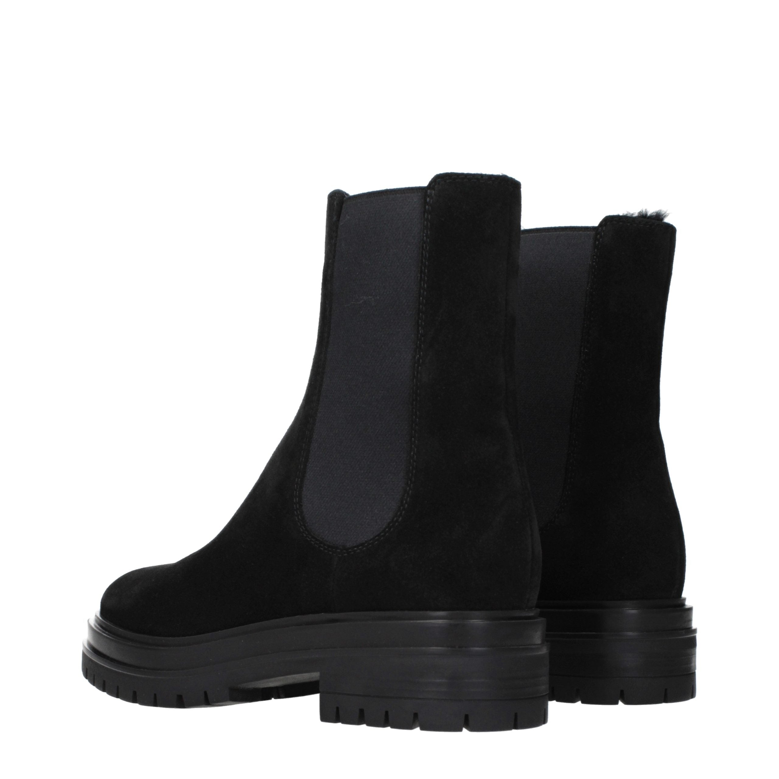 Gianvito Rossi Black Suede Ankle Boots