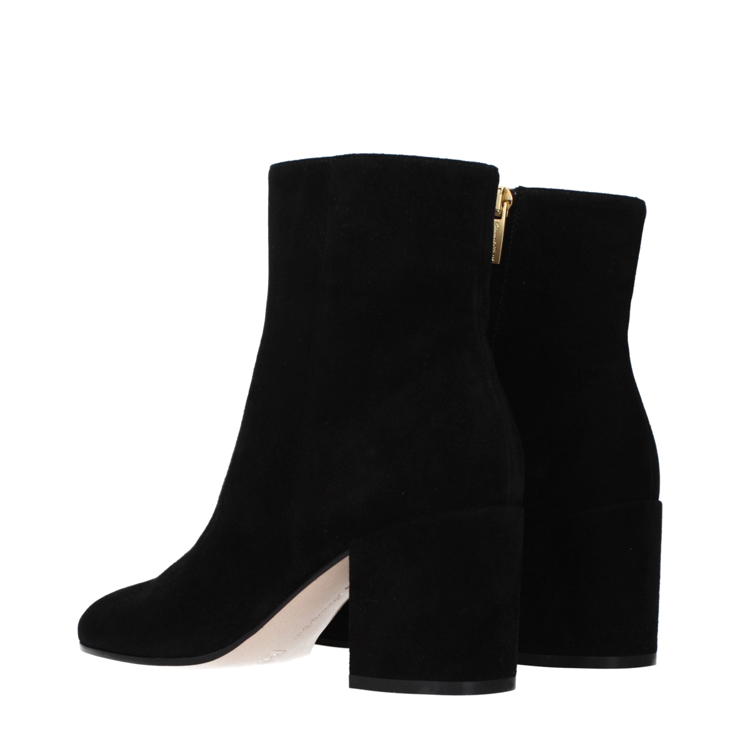 Gianvito Rossi Black Suede Ankle Boots