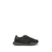 Dolce & Gabbana Black Calf Leather Chunky Sneakers