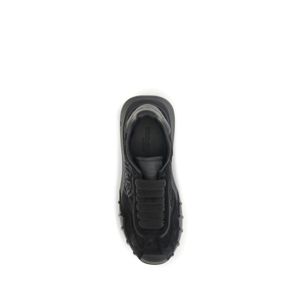 Dolce & Gabbana Black Calf Leather Chunky Sneakers