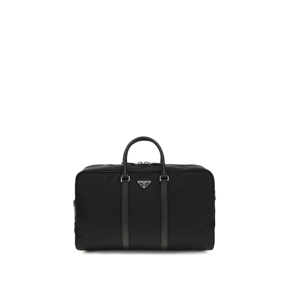 Prada Black Recycled Polyamide Travel Bag