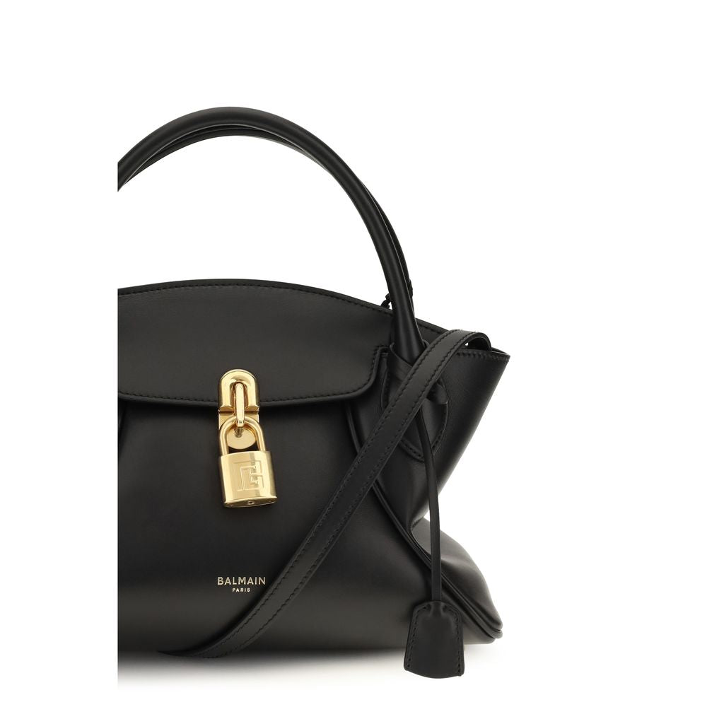 Balmain Black Calf Leather Shoulder Bag