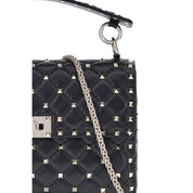 Valentino Garavani Black Lambskin Shoulder Bag