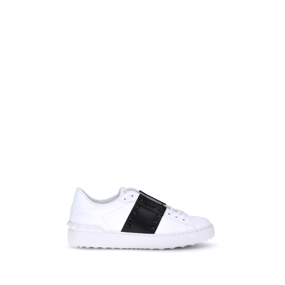 Valentino Garavani White Calf Leather Low Top Sneakers